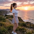 岬の夕焼け 5枚目