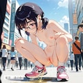 眼鏡っ子_路上にて① 8枚目