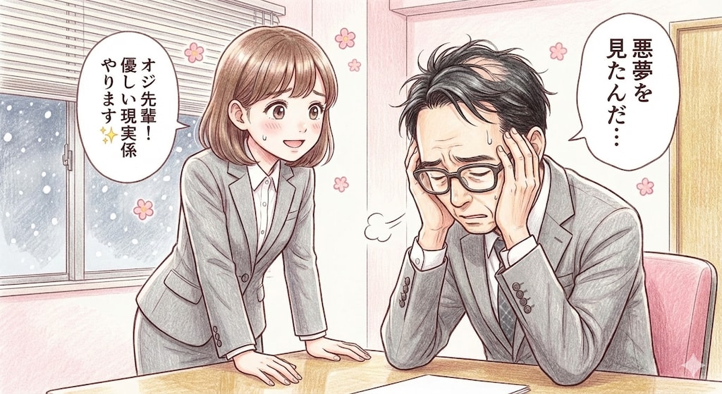 悪夢を見たオジ先輩