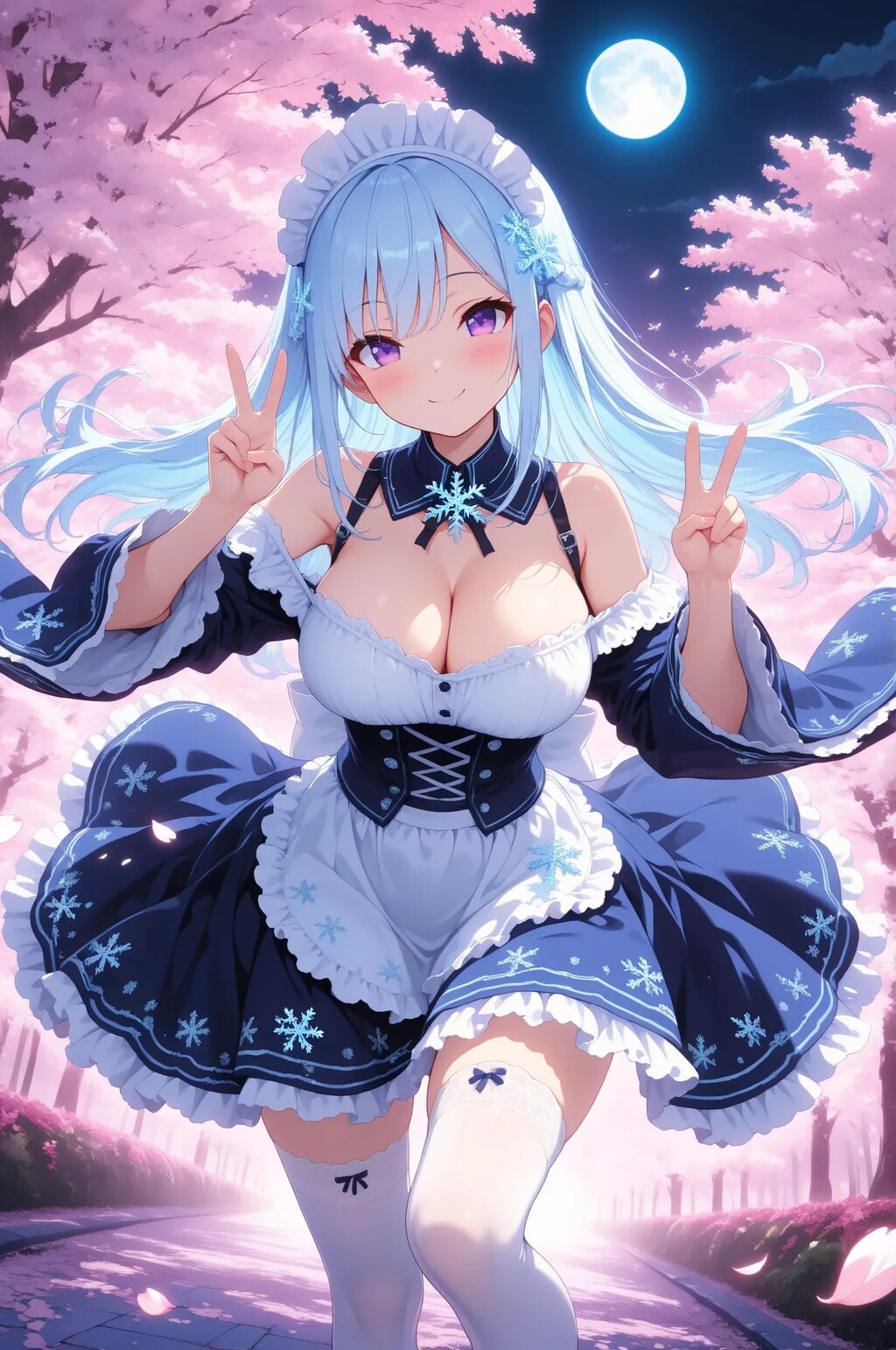 満月と夜桜のスーパーメイド②