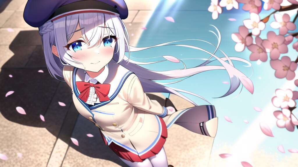 白スト制服ちゃん