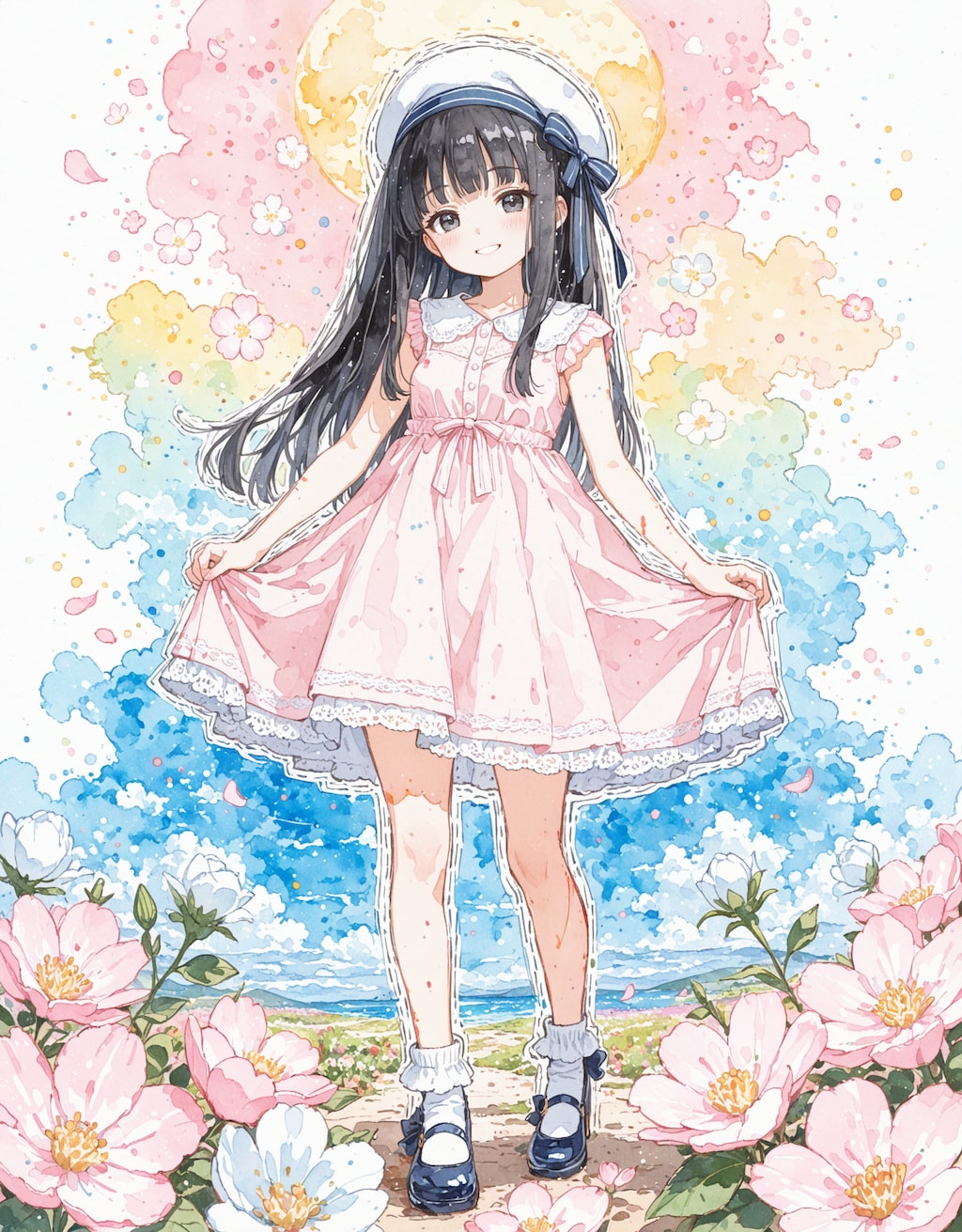 水彩春香