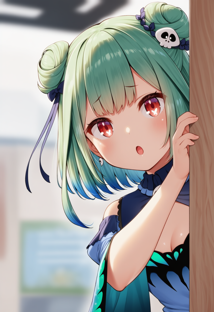 るーちゃんが物陰からジッと見つめているだけ | の人気AIイラスト・グラビア