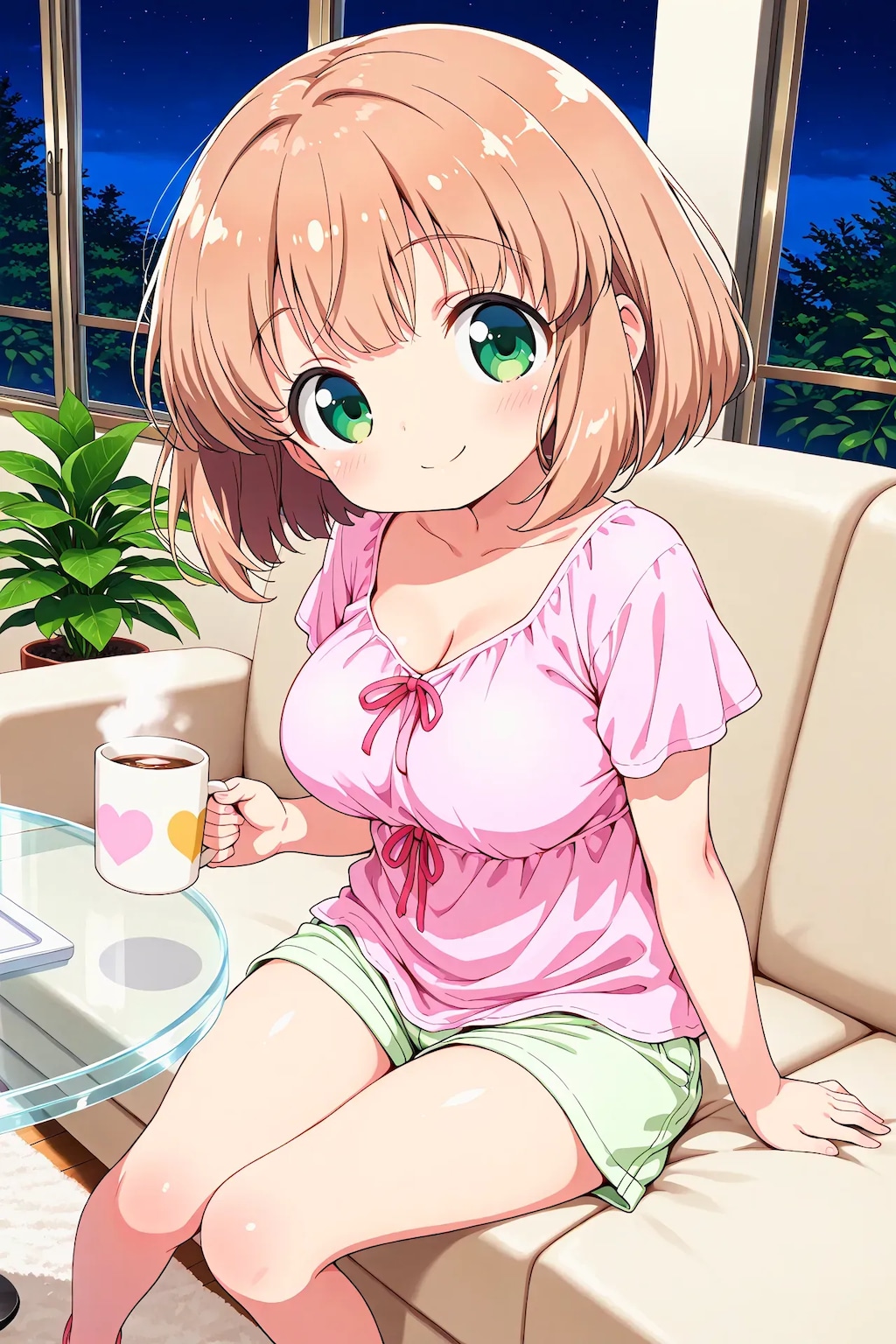 部屋着のこはるちゃん