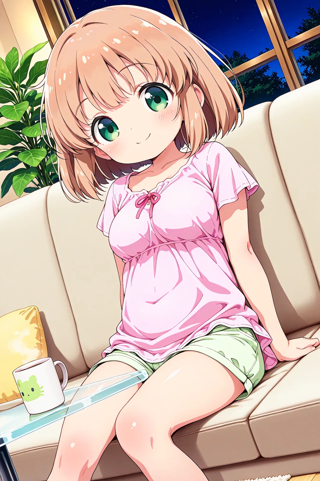 部屋着のこはるちゃん