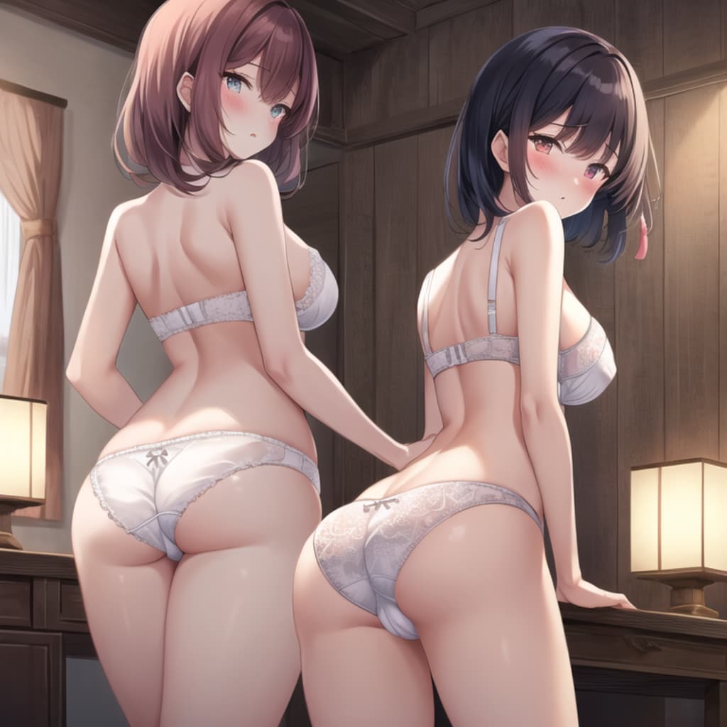 お尻(下着姿(白))