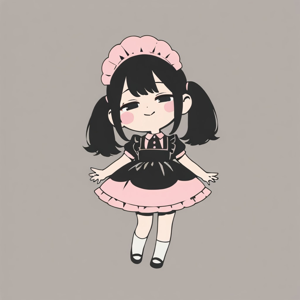 ブラック&ピンクガール