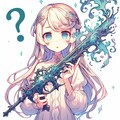 謎の武器を渡され困っている女の子 2枚目