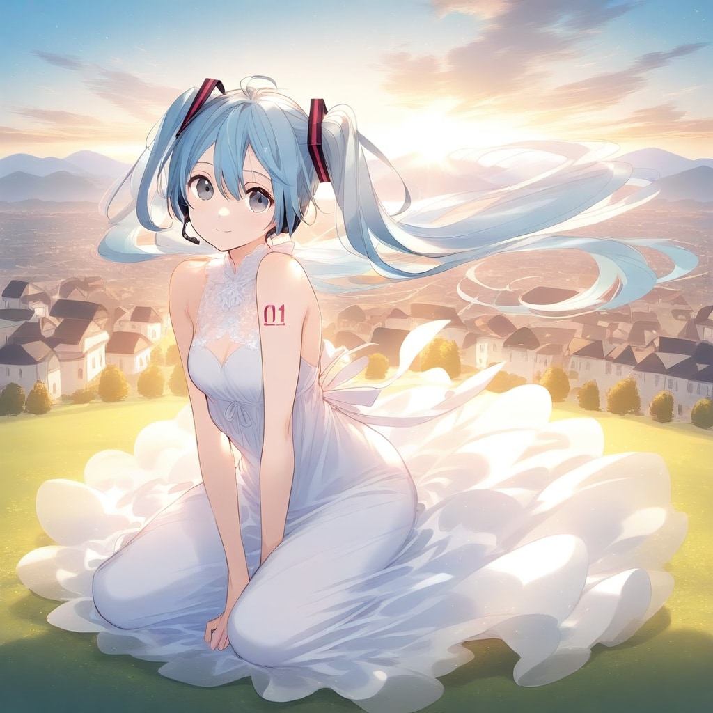 夕日のウエディングフォト