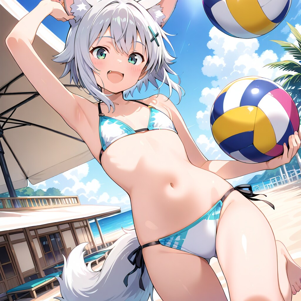 ウルフちゃんとビーチバレー！