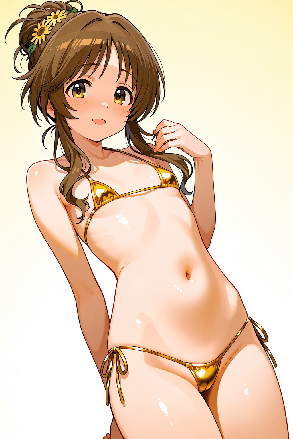 高森藍子 金マイクロビキニ