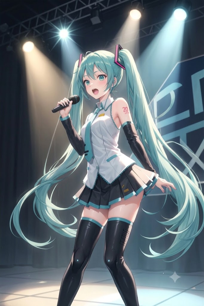 V4B初音ミクをGeminiで再生成（i2i）