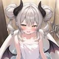 バスタオル姿の女悪魔 2枚目