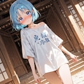 青髪短髪さん 2枚目