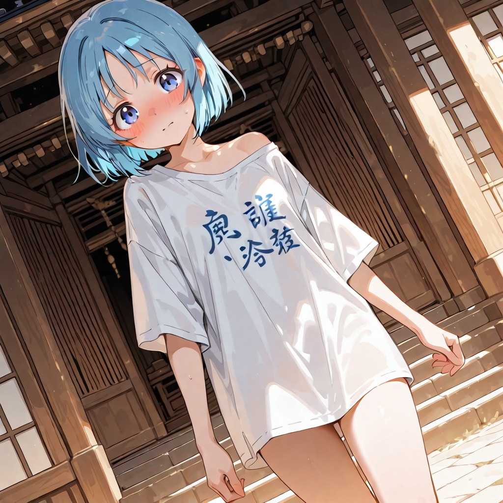 青髪短髪さん