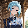 青髪短髪さん 3枚目