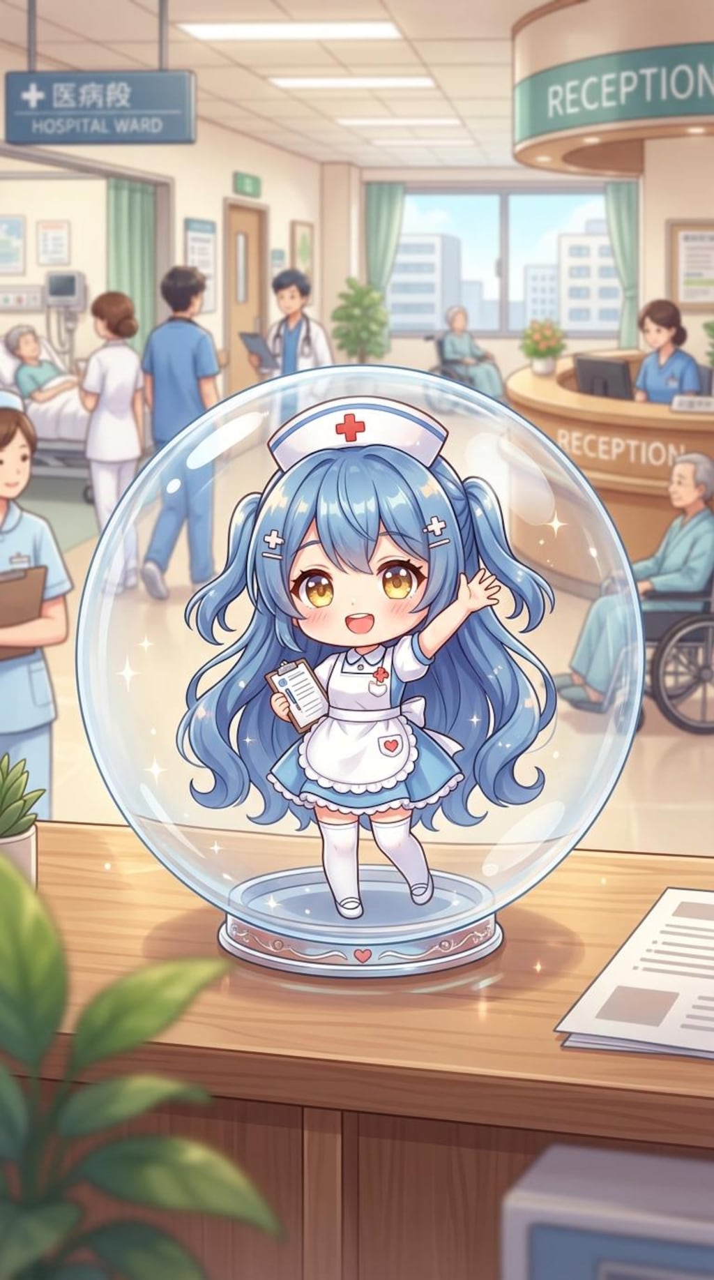 ナース服姿のSALTちゃんをカプセルに入れたよ