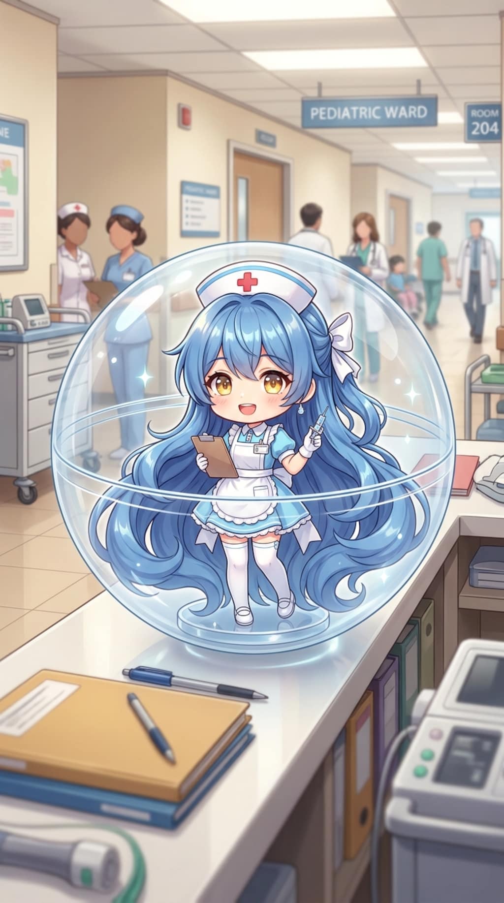 ナース服姿のSALTちゃんをカプセルに入れたよ