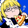 メガネかけ おピッツァもぐもぐ メイドちゃん🍕👓 10枚目