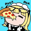 メガネかけ おピッツァもぐもぐ メイドちゃん🍕👓 9枚目