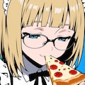 メガネかけ おピッツァもぐもぐ メイドちゃん🍕👓 4枚目