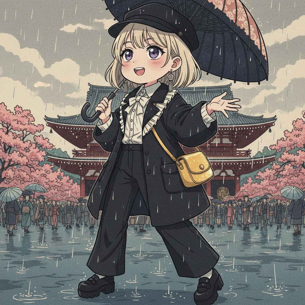 雨の日の小旅行 | の人気AIイラスト・グラビア