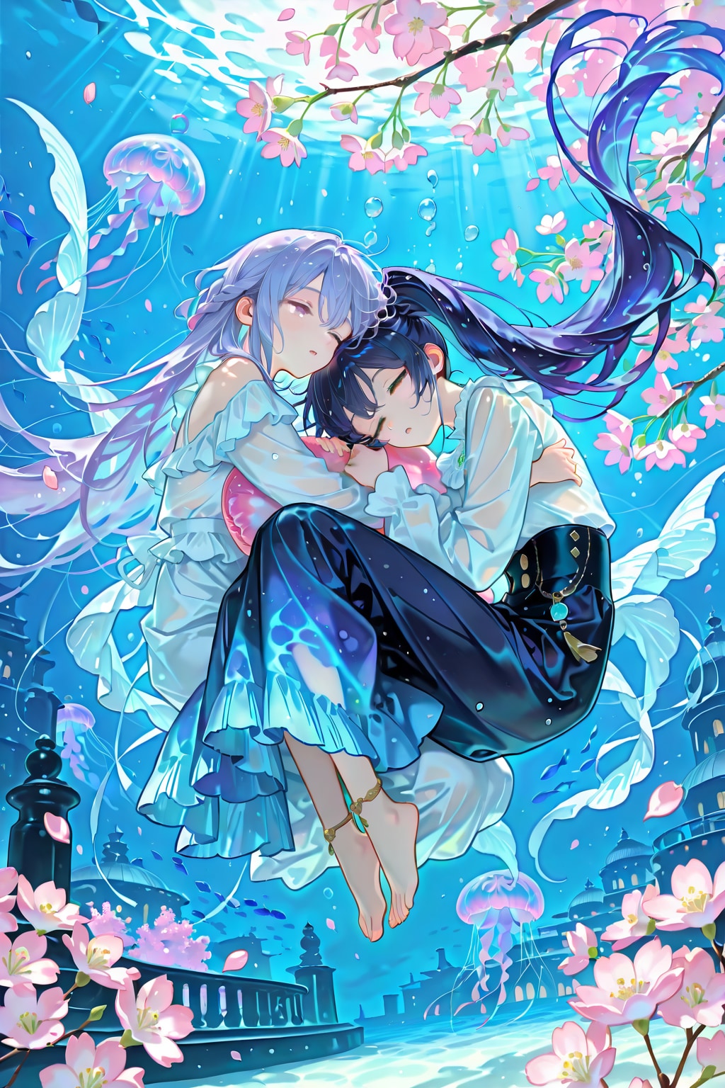 春凪の海で微睡む月 | の人気AIイラスト・グラビア