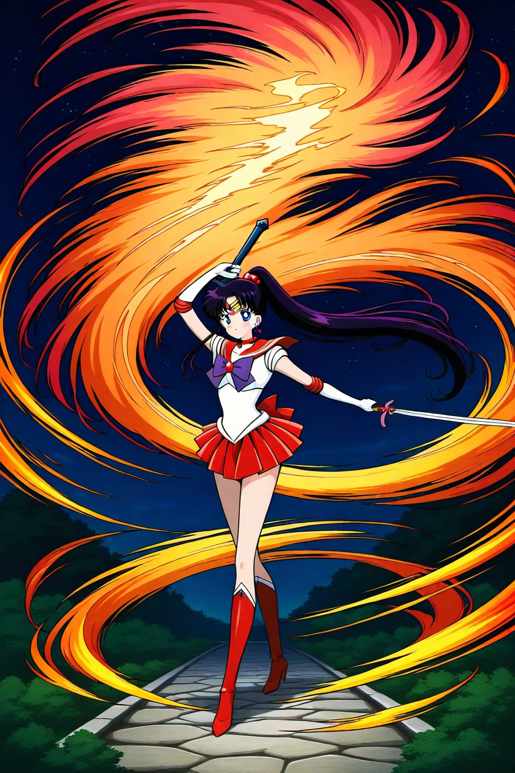 乱炎斬練習中 | の人気AIイラスト・グラビア