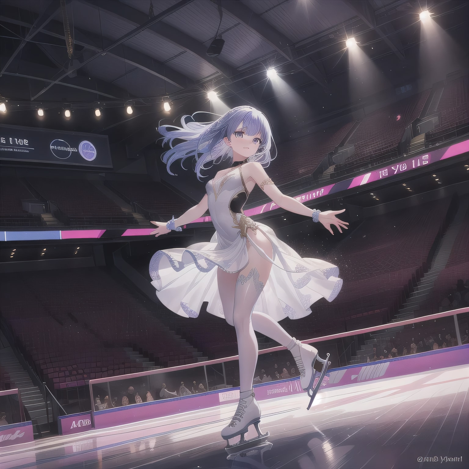 紫髪ロングでフィギュアの少女４ | の人気AIイラスト・グラビア