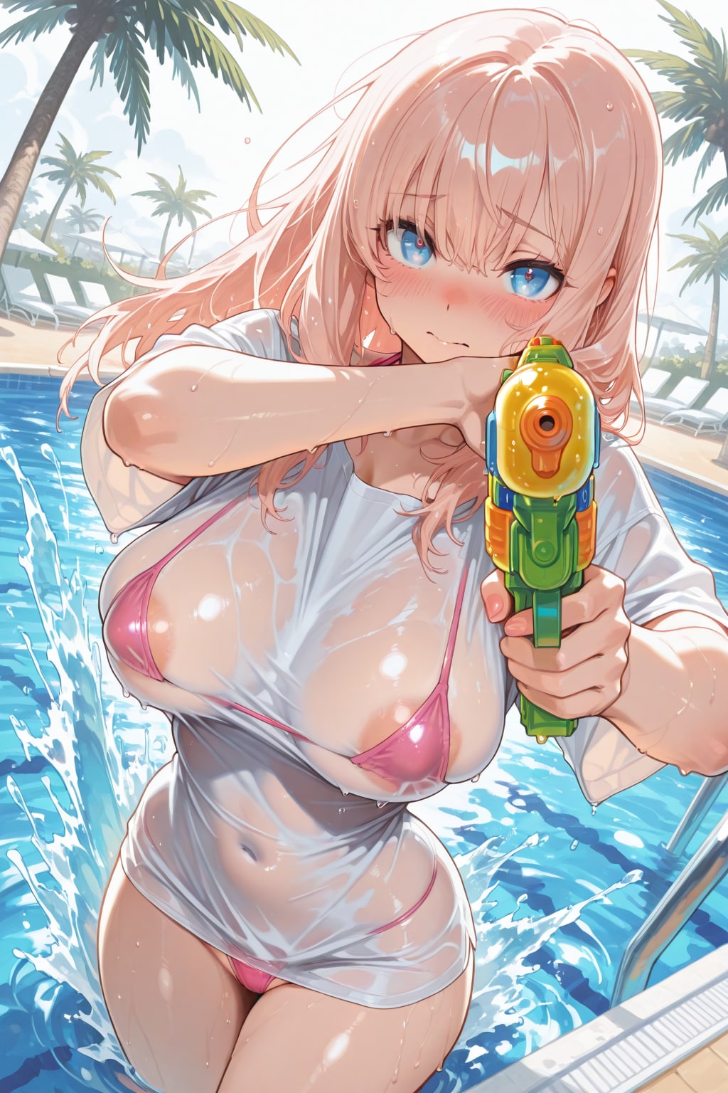 えちどなちゃんと水鉄砲