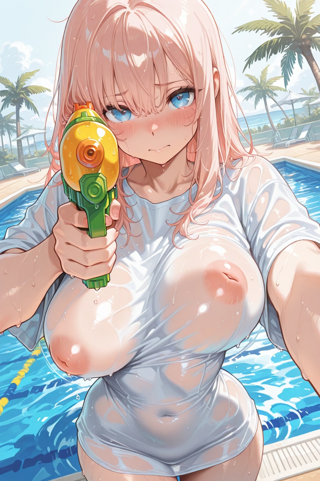 えちどなちゃんと水鉄砲
