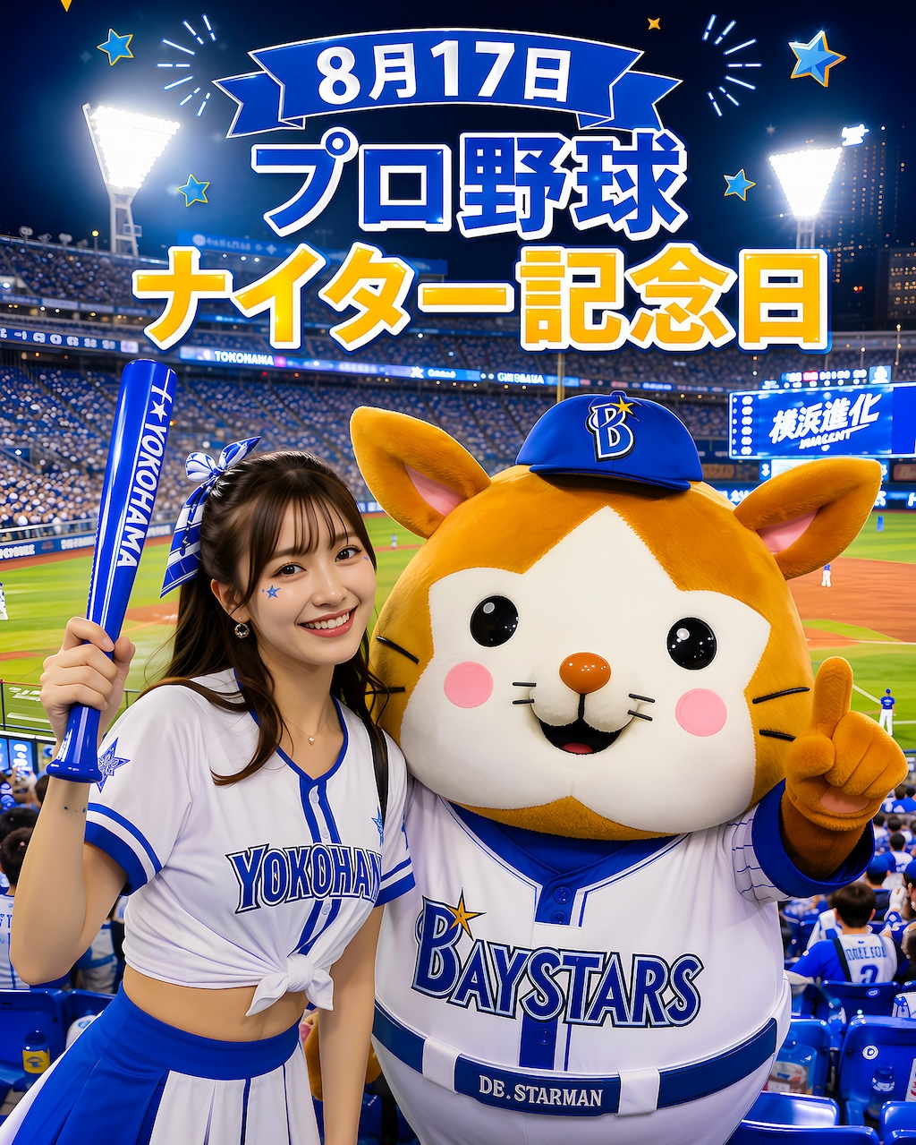 今日の１枚(8月17日)プロ野球ナイター記念日