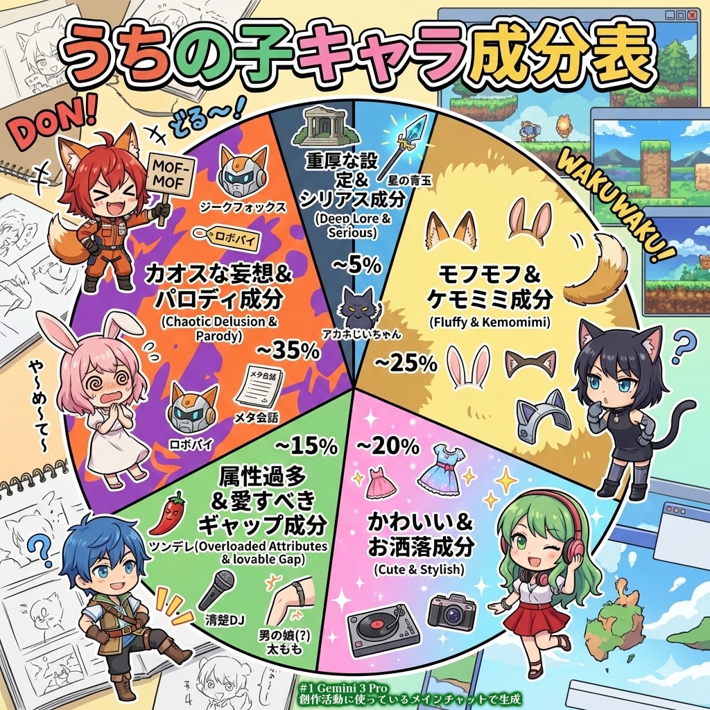 うちの子キャラ成分表インフォグラフィック | の人気AIイラスト・グラビア