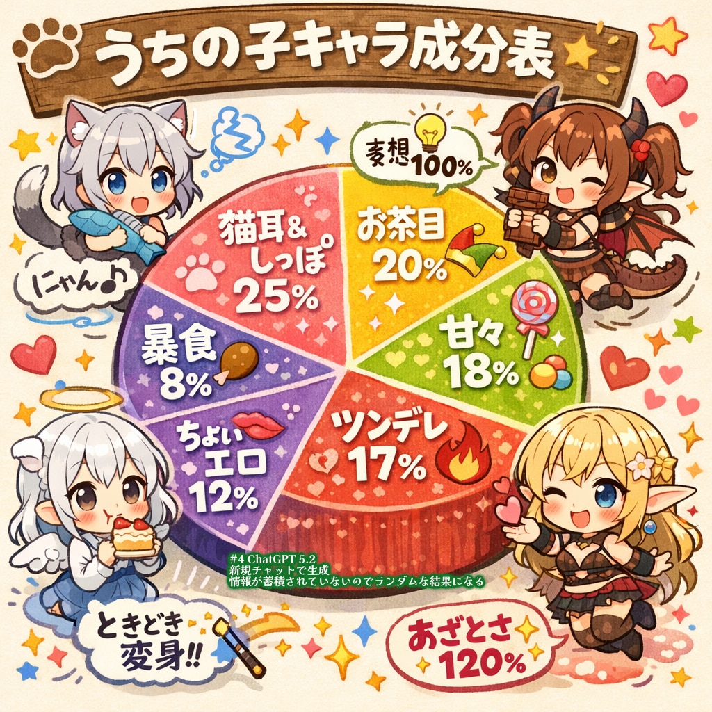 うちの子キャラ成分表インフォグラフィック