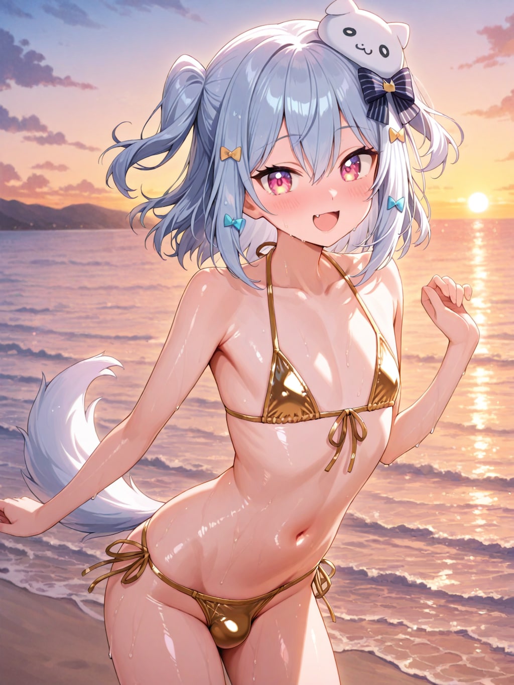 犬山たまき・金色ビキニ