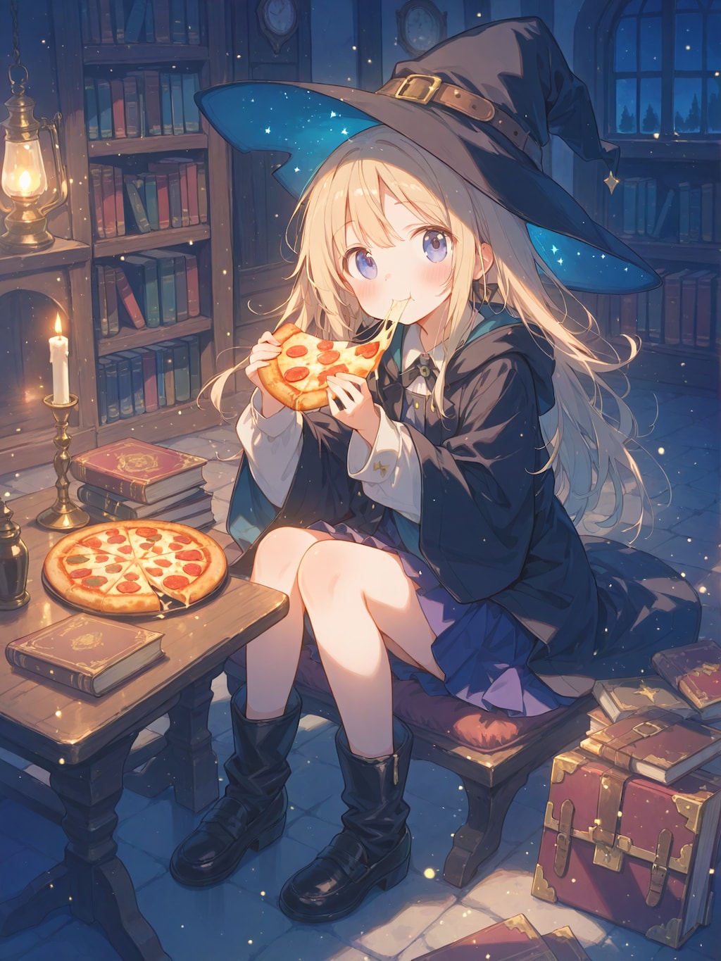 深夜の魔法学習のお供に