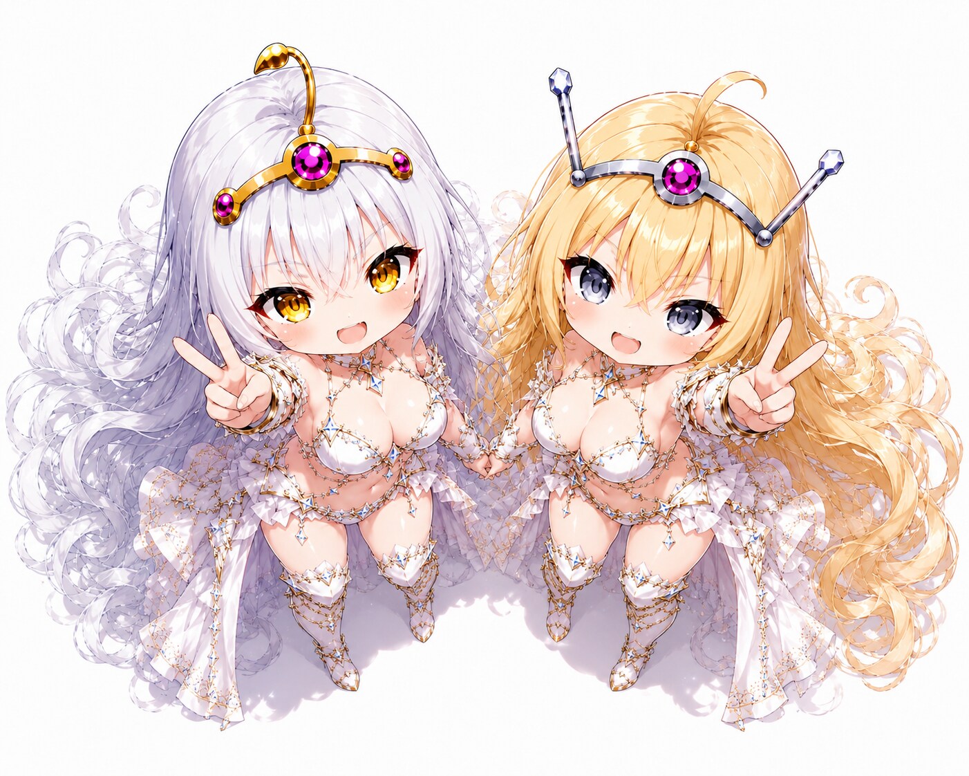 暗黒神の双子巫女 アウルム（金）＆アルゲントゥム（銀）