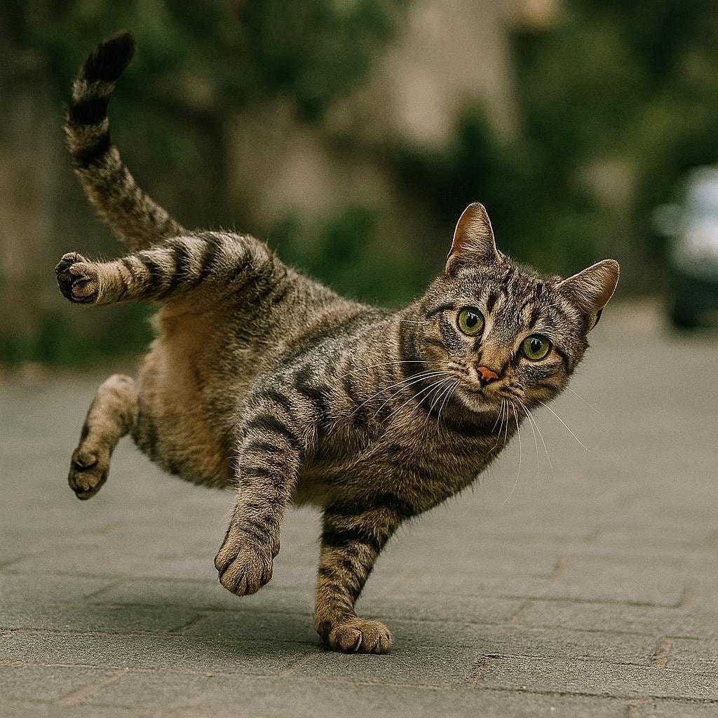 ブレイクダンス猫のフィギュア