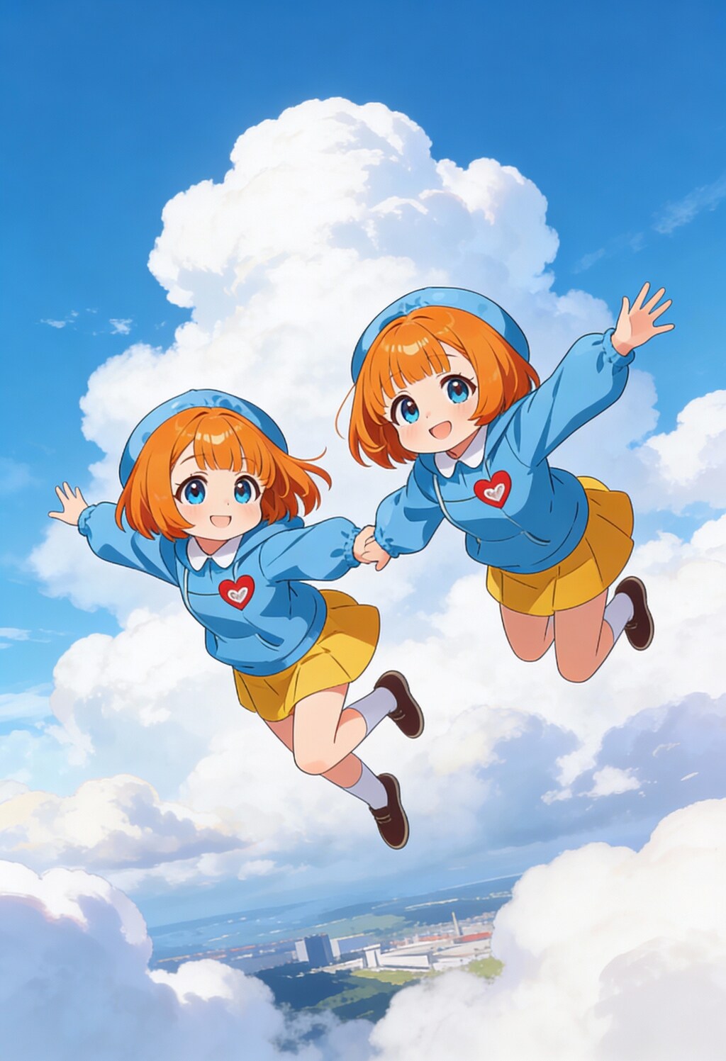 空飛ぶ双子園児