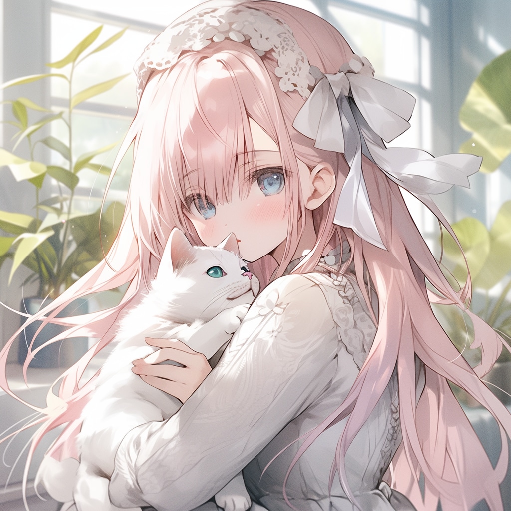 猫と女の子 cats and girl