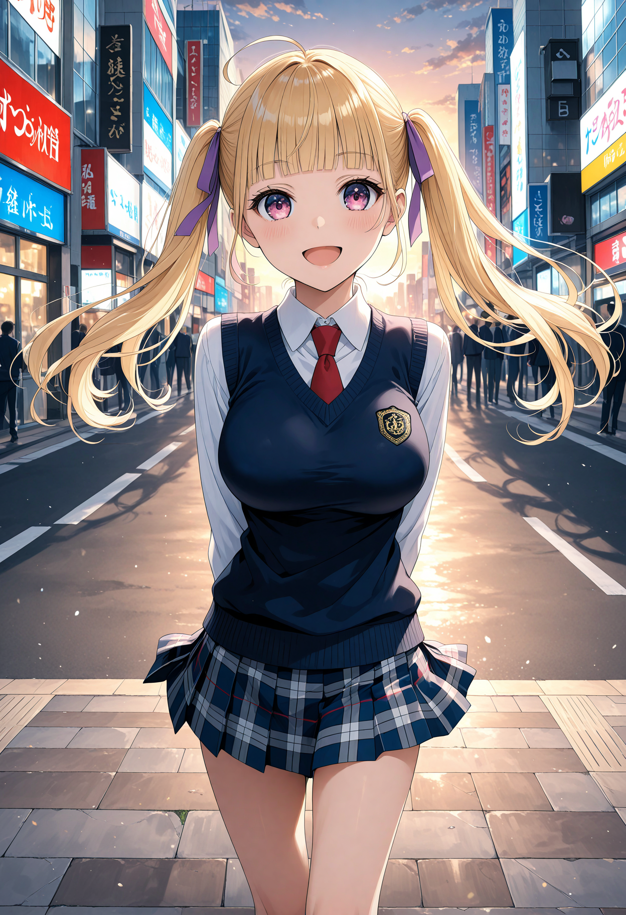ツインテ JK制服