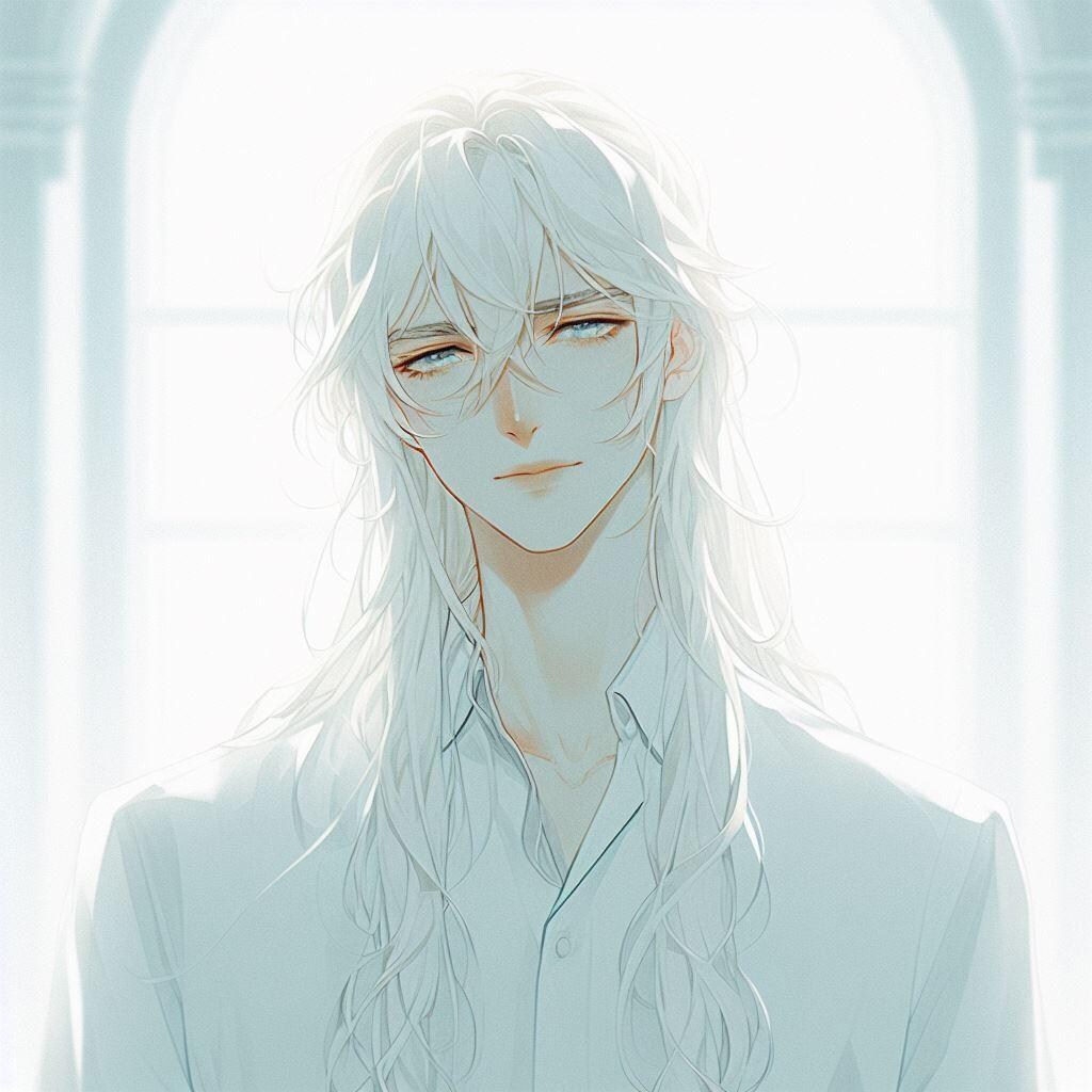 長髪白男子