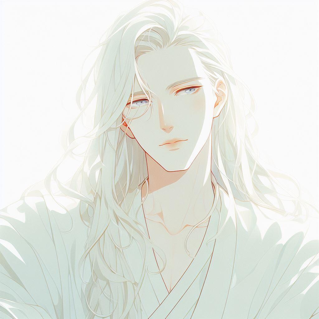 長髪白男子