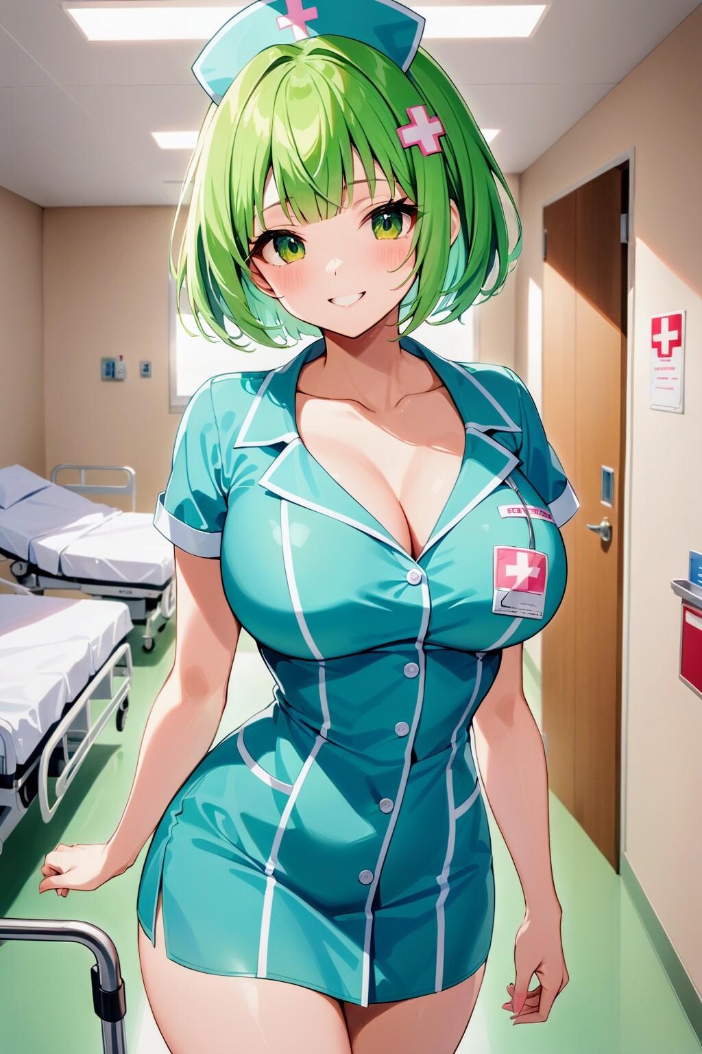 胸元強調しすぎな😅#EMERALDナースさん❤️
