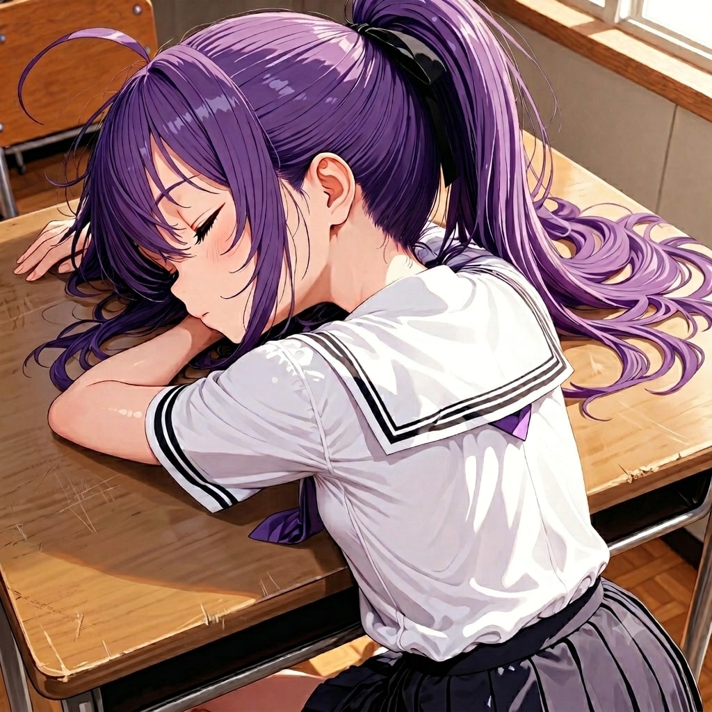 居眠りするクノイチ