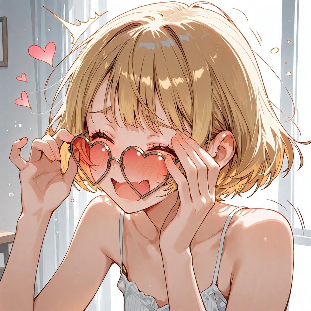 ハートメガネ