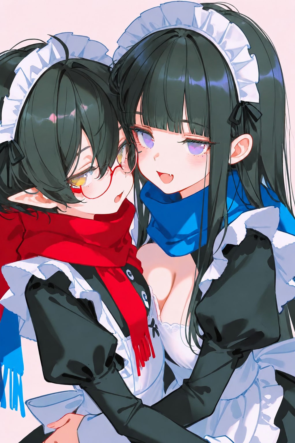 red & blue