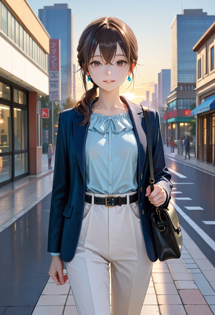 歩美 first day at work (3) | の人気AIイラスト・グラビア