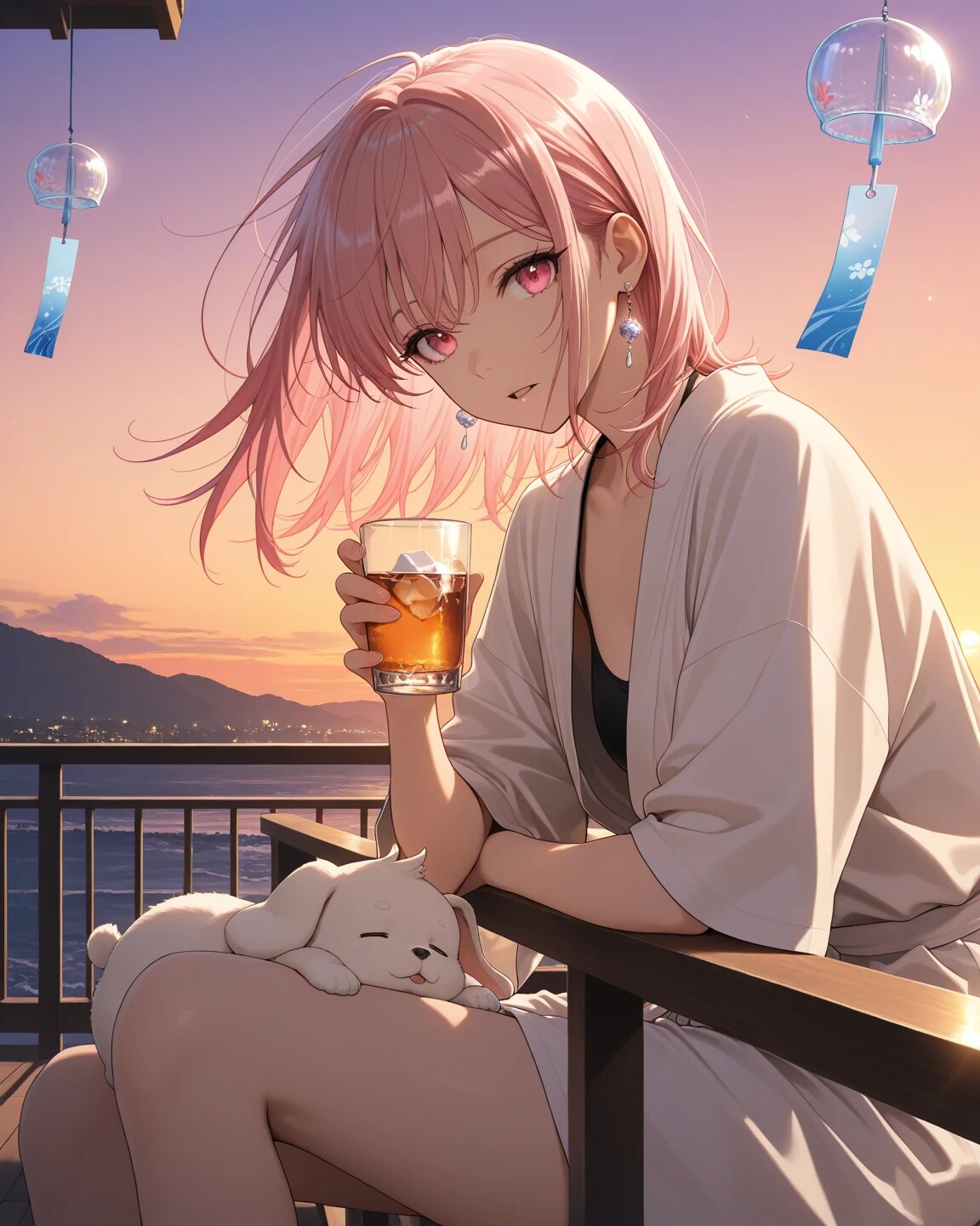 日暮れも、暑いですね。