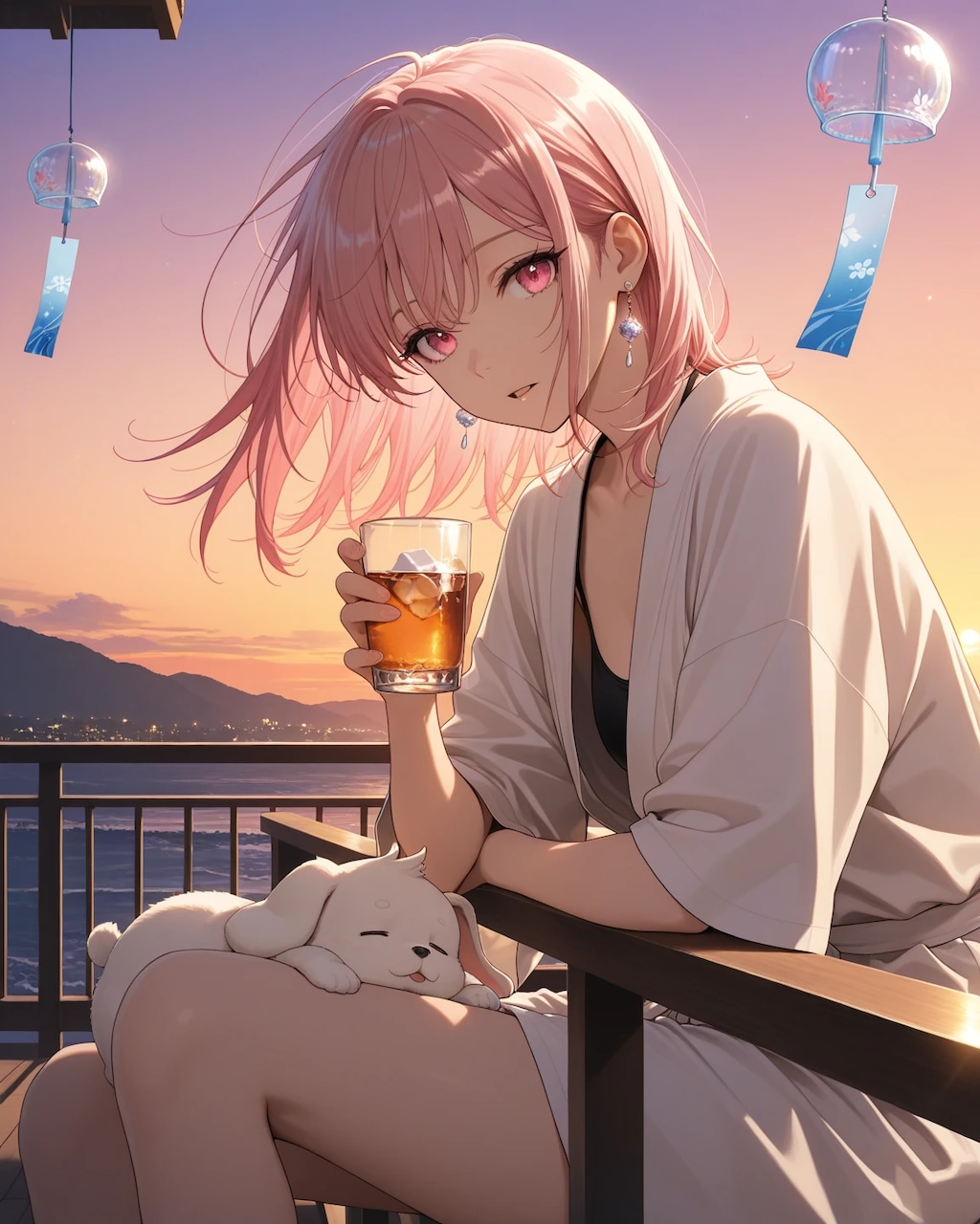 日暮れも、暑いですね。